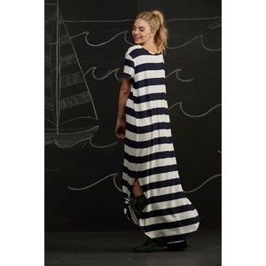 Shabby Apple Baltic Sea Striped Maxi Dress